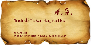 Andráska Hajnalka névjegykártya